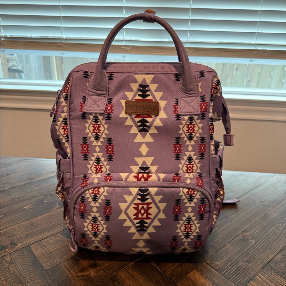Wrangler Geometric Purple Backpack - image 1